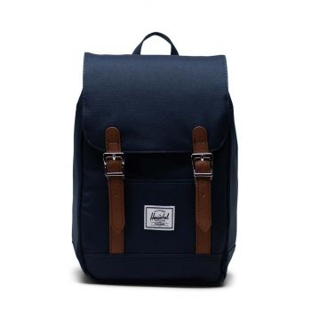 Herschel rucsac Retreat Mini Backpack culoarea albastru marin, mic, neted