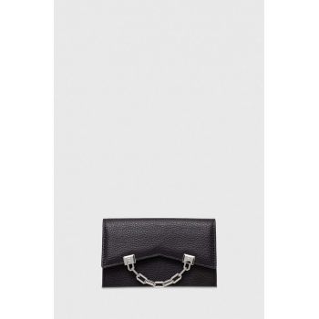 Karl Lagerfeld portofel de piele femei, culoarea negru