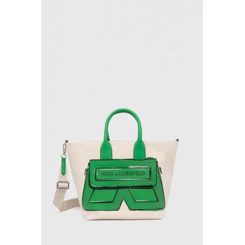 Karl Lagerfeld poseta culoarea bej