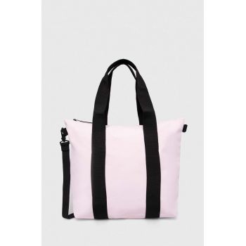 Rains geanta 14160 Tote Bags culoarea roz