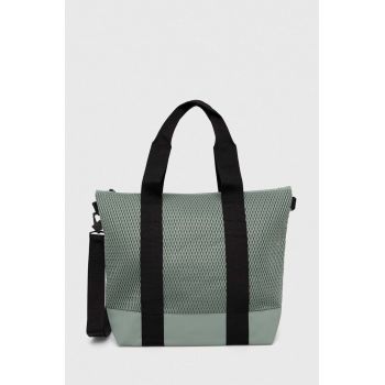 Rains geanta 14170 Tote Bags culoarea verde de firma originala