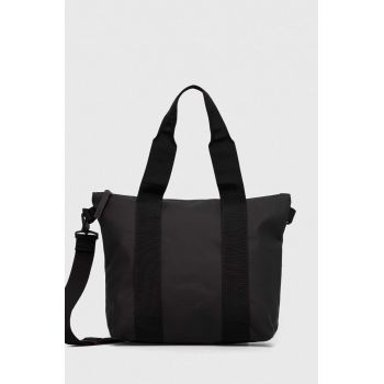 Rains geanta 14180 Tote Bags culoarea negru ieftina