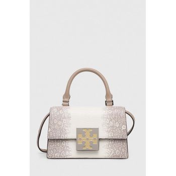 Tory Burch poseta de piele culoarea alb