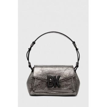 Dkny poseta de piele culoarea argintiu