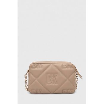 Dkny poseta de piele culoarea bej