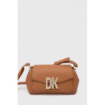 Dkny poseta de piele culoarea maro