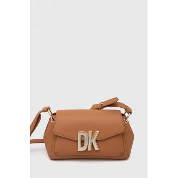 Dkny poseta de piele culoarea maro