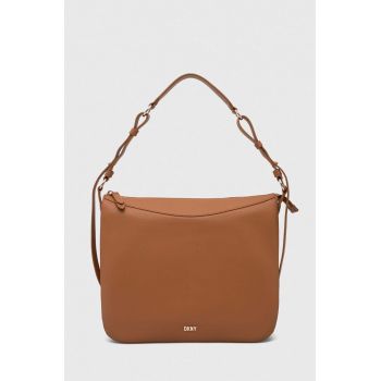 Dkny poseta de piele culoarea maro