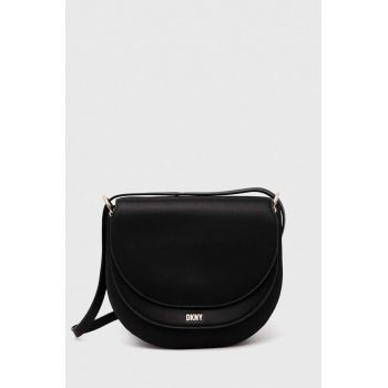 Dkny poseta de piele culoarea negru