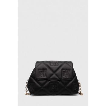 Dkny poseta de piele culoarea negru