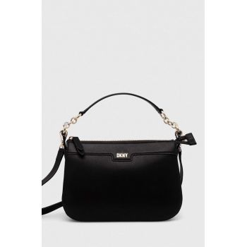 Dkny poseta de piele culoarea negru