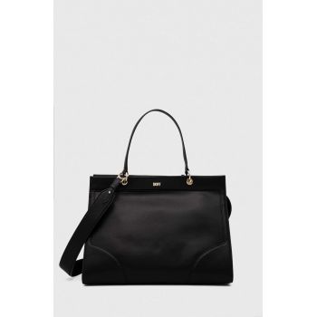 Dkny poseta de piele culoarea negru