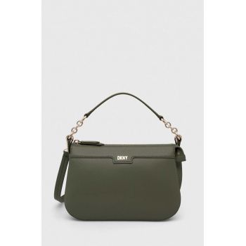 Dkny poseta de piele culoarea verde