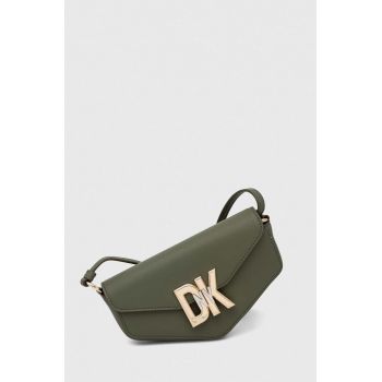 Dkny poseta de piele culoarea verde