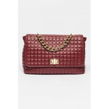 Geanta crossbody cu aspect matlasat