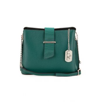 Geanta crossbody de piele cu aspect texturat Vida