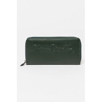 Portofel de piele cu logo in relief