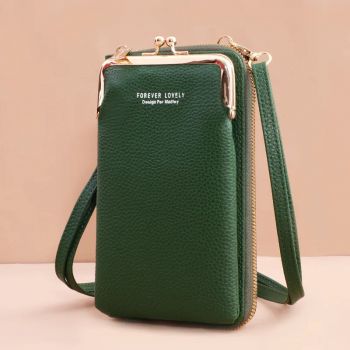 Portofel tip geanta, Angela PT520, model verde ieftina