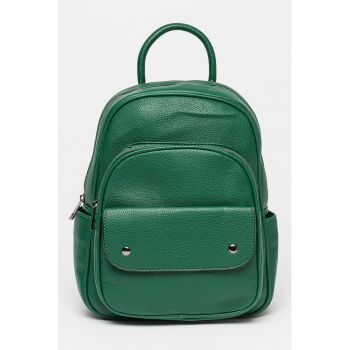Rucsac din piele ecologica cu buzunare multiple