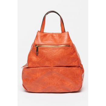 Rucsac din piele ecologica cu model uni