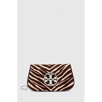 Tory Burch poseta de piele culoarea maro