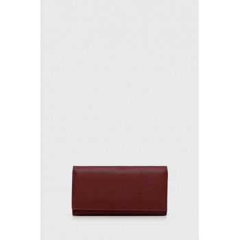 Answear Lab portofel de piele femei, culoarea bordo
