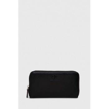 Armani Exchange portofel femei, culoarea negru