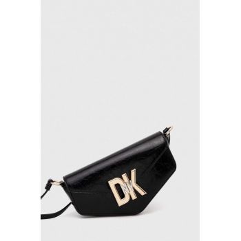 Dkny geanta de piele culoarea negru