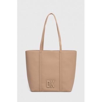 Dkny poseta de piele culoarea bej