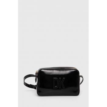 Dkny poseta de piele culoarea negru