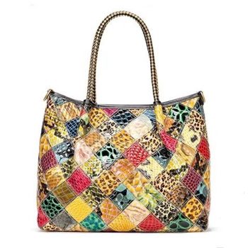 Geanta dama, Melia GT2067, piele naturala, Multicolor