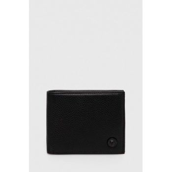 Just Cavalli portofel de piele barbati, culoarea negru