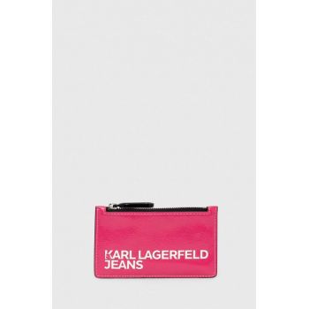 Karl Lagerfeld Jeans portofel femei, culoarea roz