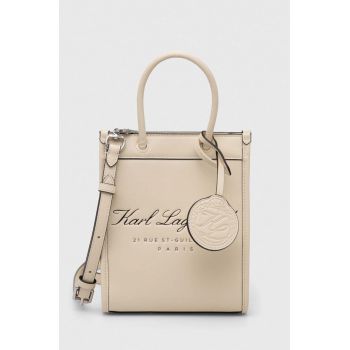 Karl Lagerfeld poseta culoarea bej