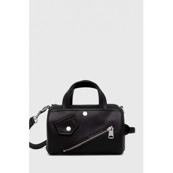 Karl Lagerfeld poseta de piele culoarea negru