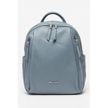 Rucsac din piele cu buzunare exterioare