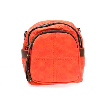 Rucsac GRYXX portocalie, J1689, din piele ecologica