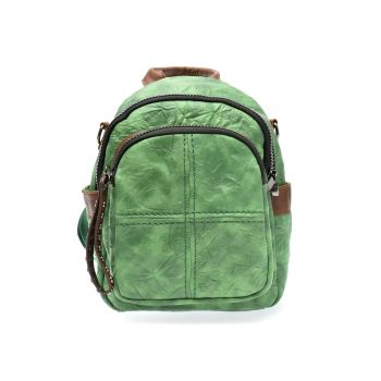 Rucsac GRYXX verde, J1689, din piele ecologica