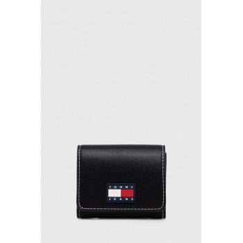 Tommy Jeans portofel barbati, culoarea negru