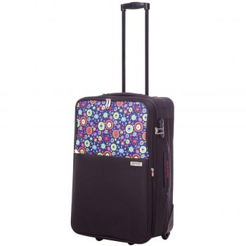 Troler Ella Icon Neo, Negru/Print, 64 cm
