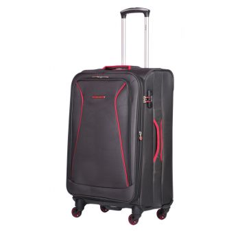 Troler Lamonza Cruise, Negru/Rosu, 77 cm