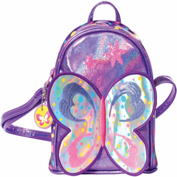 Geanta Crossbody Fun Time Stylish , dimensiune 20 x 18 x 9 cm, motiv Sparkling Butterfly