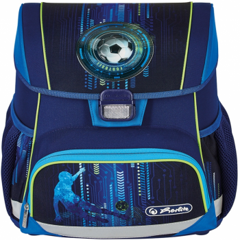 Ghiozdan echipat Loop Plus ( penar 16 piese, sac sport, necessaire rotund), dimensiune 37 x 31 x 22 cm, motiv Soccer