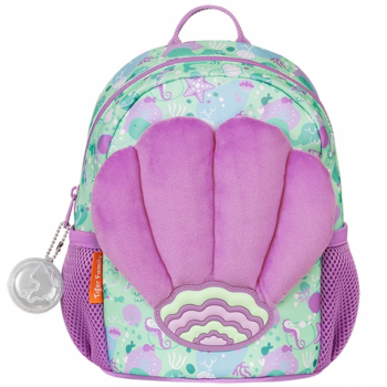 Ghiozdan Mini Dear Friends, dimensiune 26 x 20 x 15 cm, motiv Purple Seashell ieftin