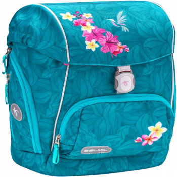 Ghiozdan neechipat Comfy, dimensiune 33 x 27 x 18 cm, motiv Tropical Hummingbird