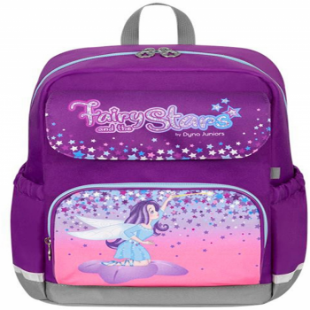 Ghiozdan neechipat Dyna Juniors Starter, dimensiune 37 x 28 x 19 cm, motiv Fairy And The Stars