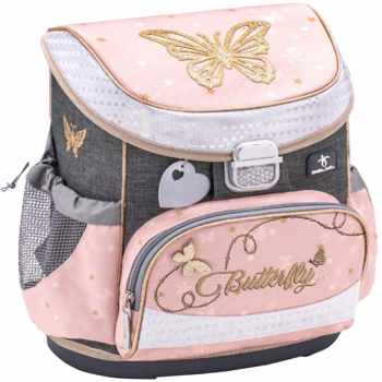 Ghiozdan neechipat Mini-Fit, dimensiune 36 x 28 x 19 cm, motiv Butterfly