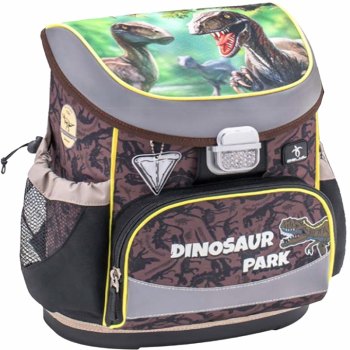 Ghiozdan neechipat Mini-Fit, dimensiune 36 x 28 x 19 cm, motiv Dinosaur Park