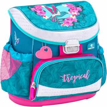 Ghiozdan neechipat Mini-Fit, dimensiune 36 x 28 x 19 cm, motiv Tropical Hummingbird