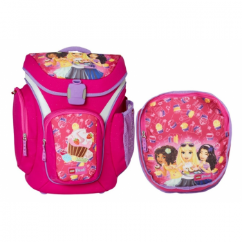 Ghiozdan Scoala Explorer si Sac Sport, Lego Core Line - Design Roz Friends Cupcake de firma original